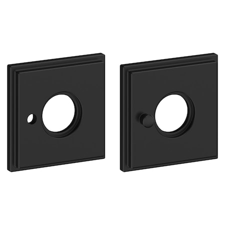 Baldwin Privacy Rosettes Satin Black R049.190.PV